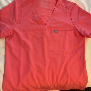 FIGS NEON PINK!! Catarina scrub top. Size M. Worn once. Smoke free home.